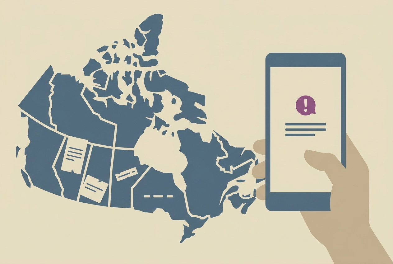 Professional header image for industry analysis: Canada's Emergency Alert Patchwork in 2026: Why Your Prov...